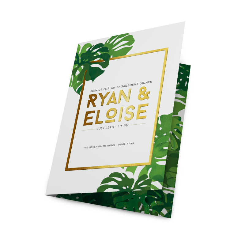 Cartes de voeux métallisées