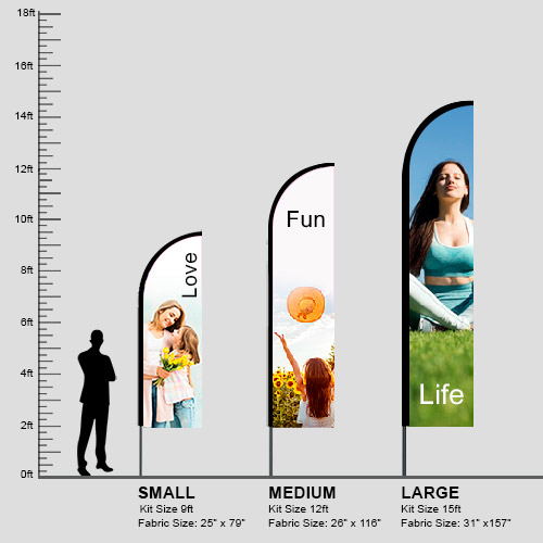 Beachflag - Modèle feather