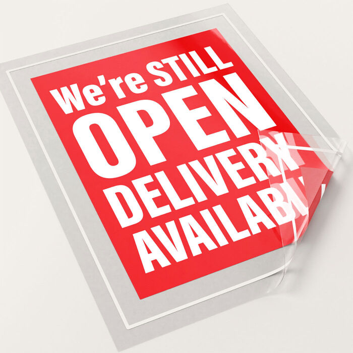 Autocollants statiques transparents ou opaques pour fenêtre.