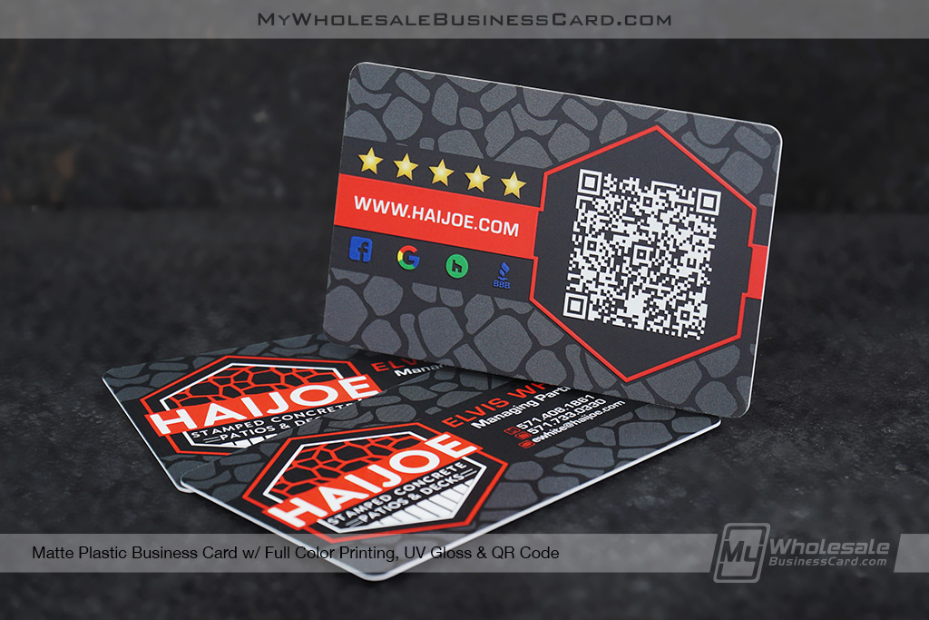 Cartes de visite en plastique rapides