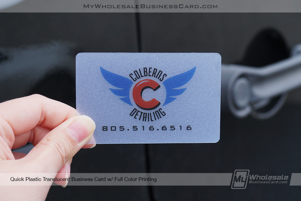 Cartes de visite en plastique translucide Quick