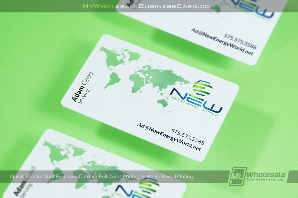 Cartes de visite en plastique transparent rapide