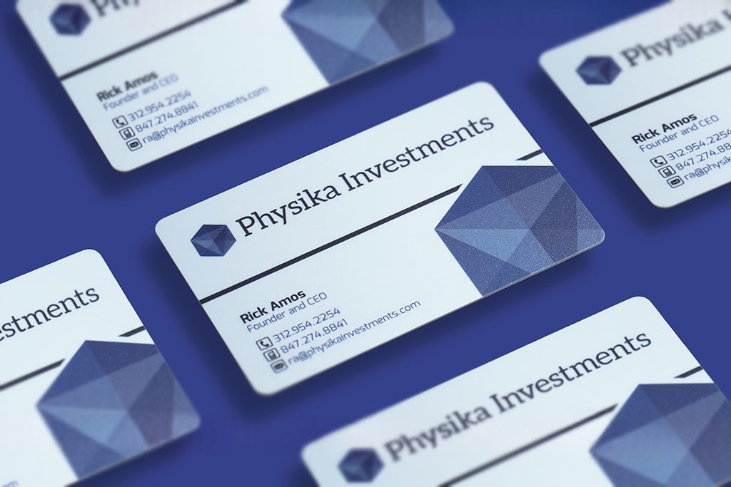 Cartes de visite en plastique dépoli