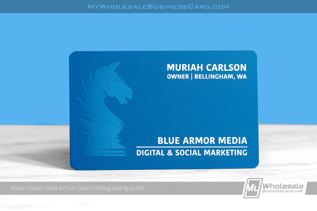 Cartes de visite en plastique mat