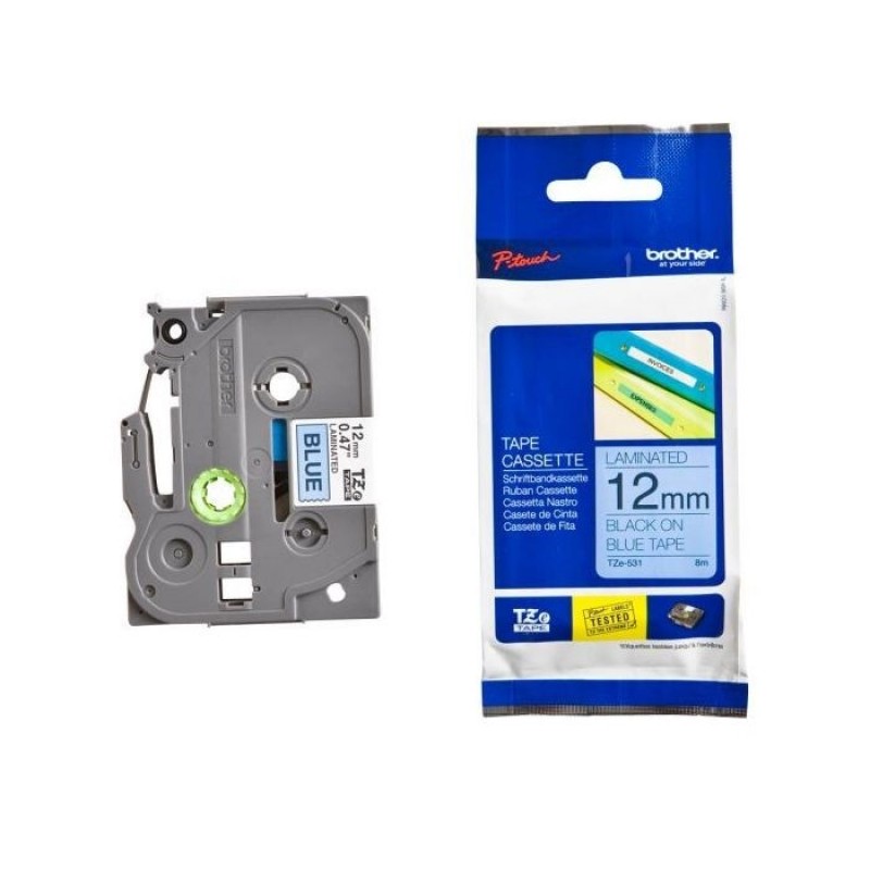 Compatible TZ531-Brother TZ-531 NOIR / BLEU 12 mm