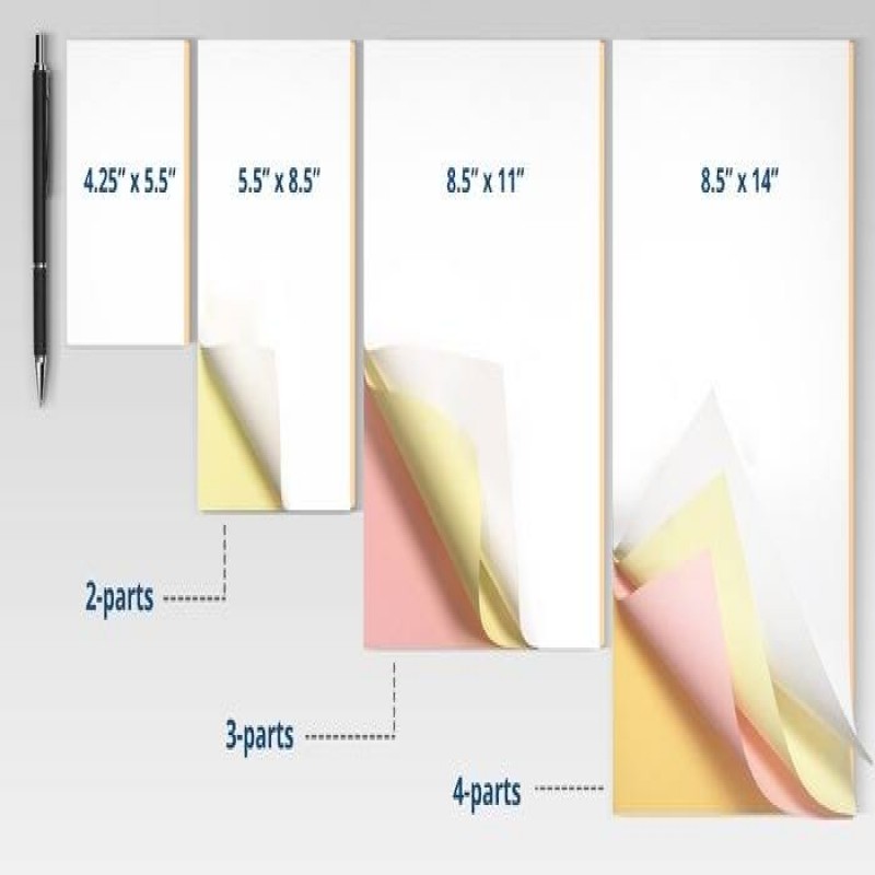 NCR autocopiantes en 2 , 3 ou 4 exemplaires
