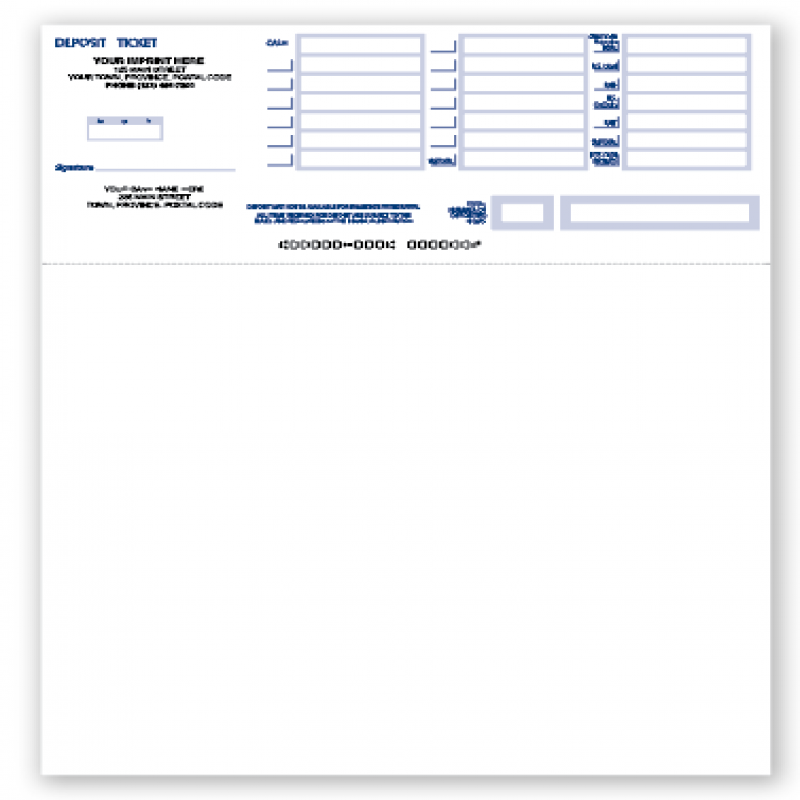 Bordereaux de dépôt