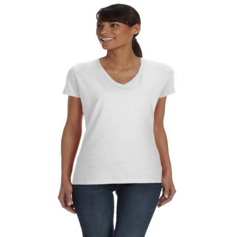 Fruit of the Loom Ladies '8,3 oz / lin. yd. T-shirt à col en V en coton HD | L39VR