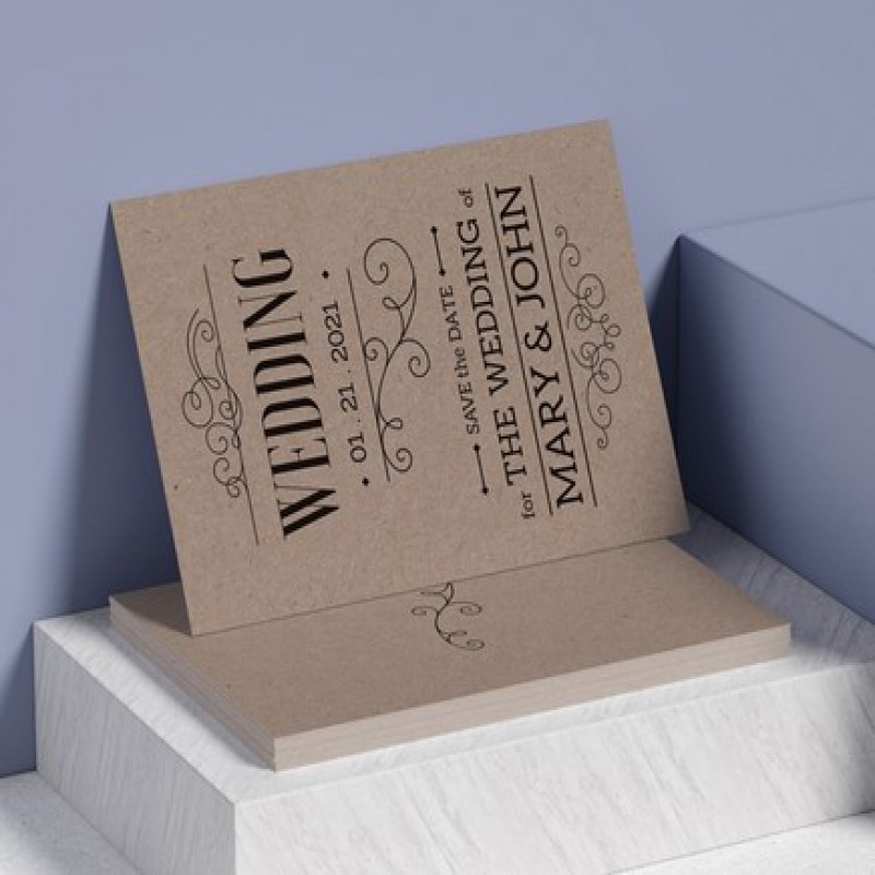 Cartes postales en papier kraft