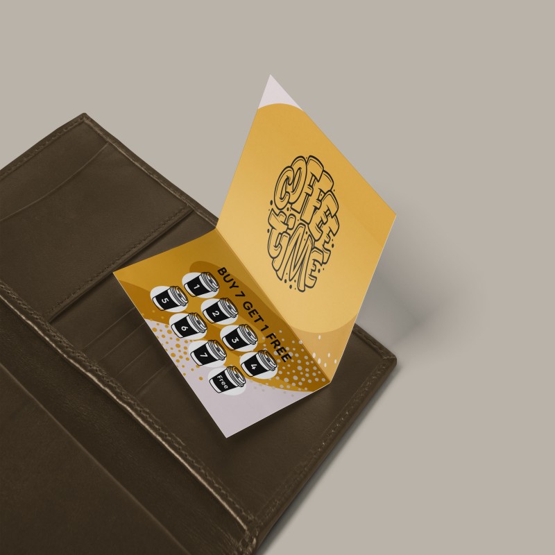 Cartes de visite pliées