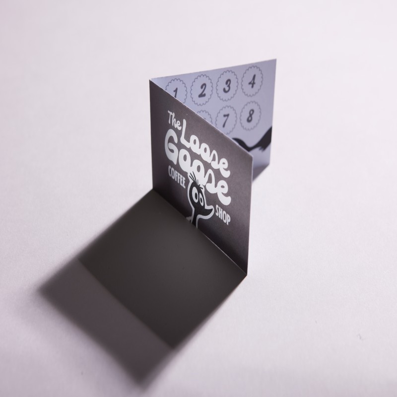 Cartes de visite pliées