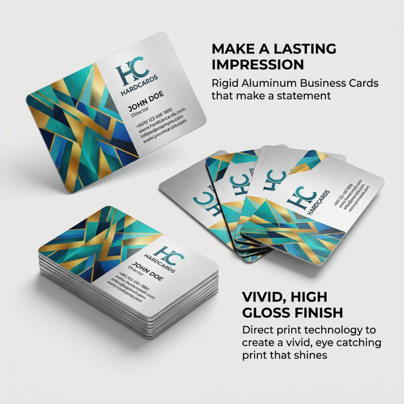 Cartes d'affaires  en aluminium