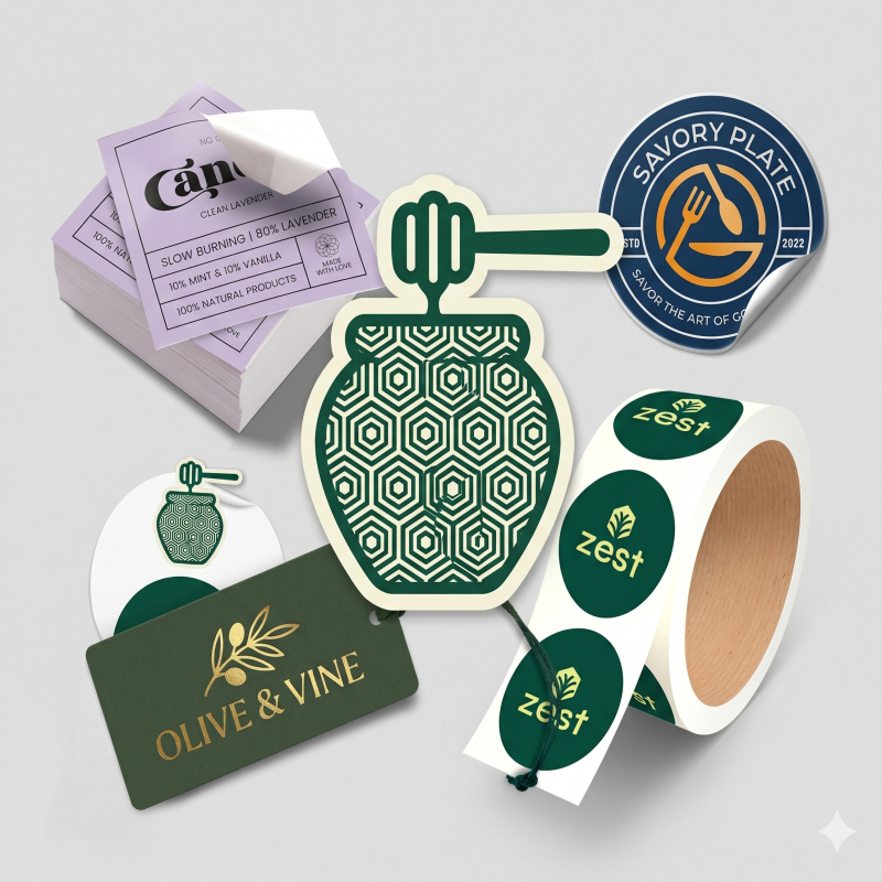 Autocollants en papier personnalisés coupés à la taille