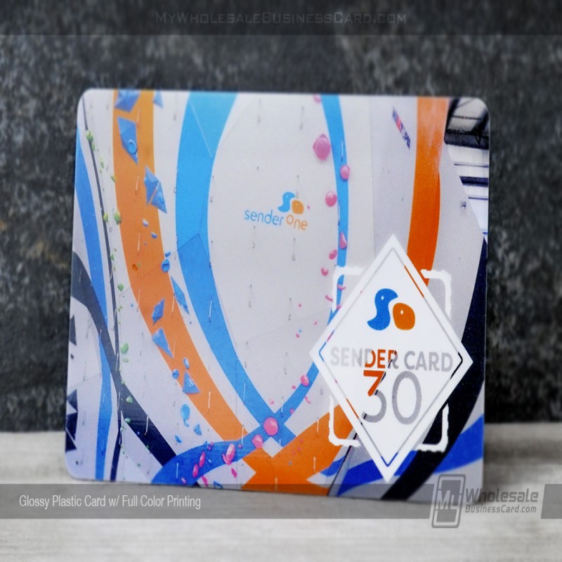Cartes de visite en plastique brillant