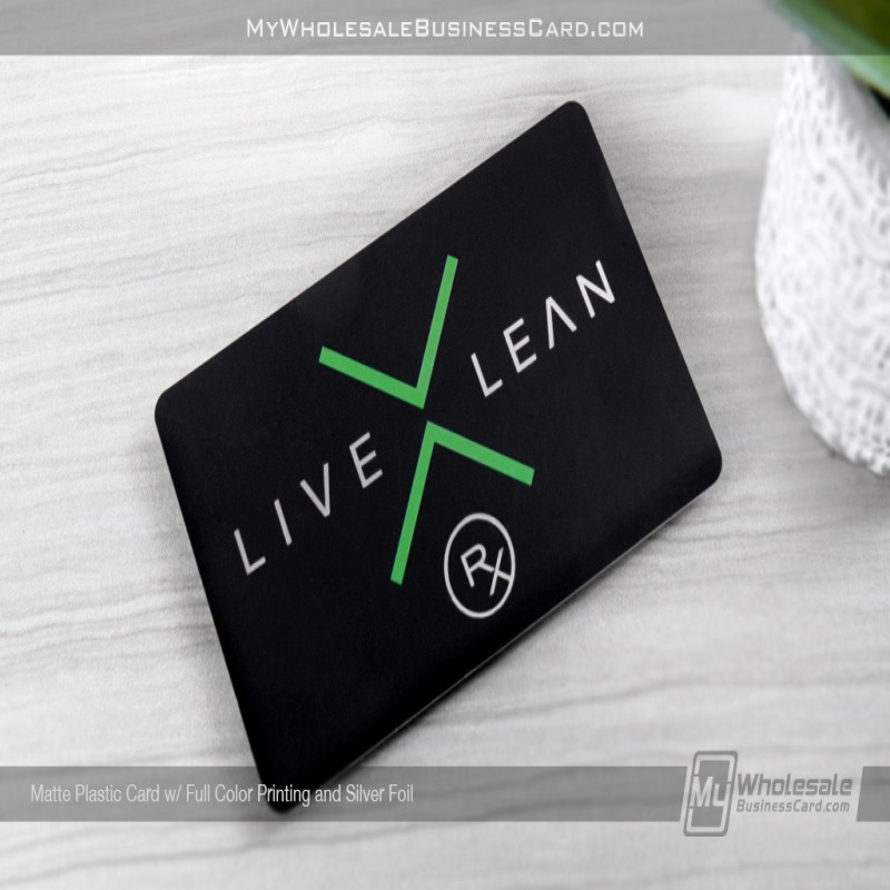 Cartes de visite en plastique mat