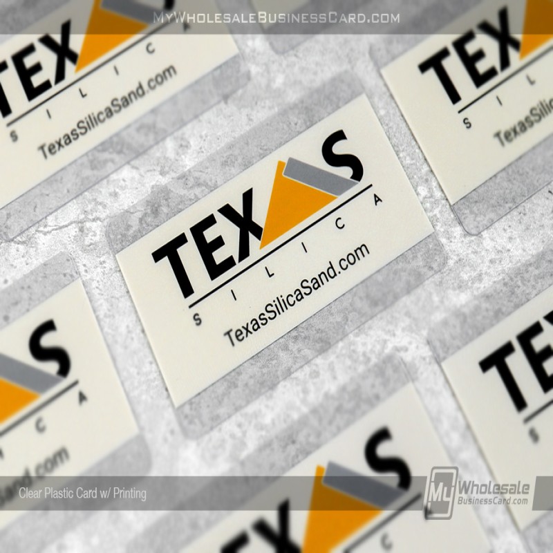 Tarjetas de visita de plástico transparente
