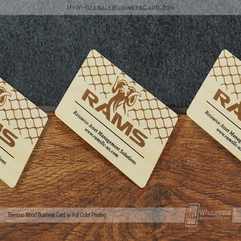 Tarjetas de visita de madera de bambú