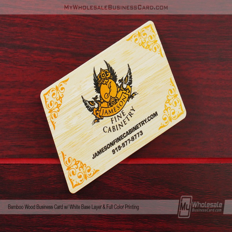Tarjetas de visita de madera de bambú