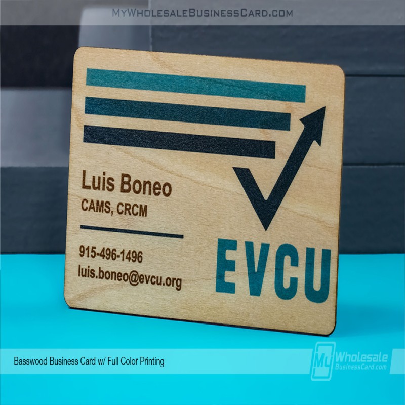 Tarjetas de presentación de madera de tilo