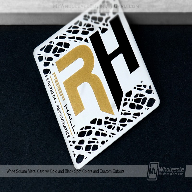Cartes de visite carrées en métal
