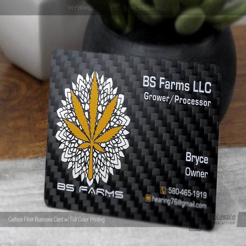 Cartes de visite en fibre de carbone