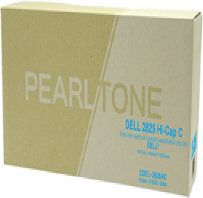 Cartouche de toner Dell 2825CHC cyan, haut rendement – compatible