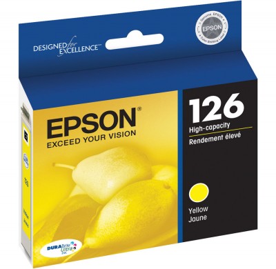 Cartouche d’encre Epson 126 jaune, haut rendement – compatible premium