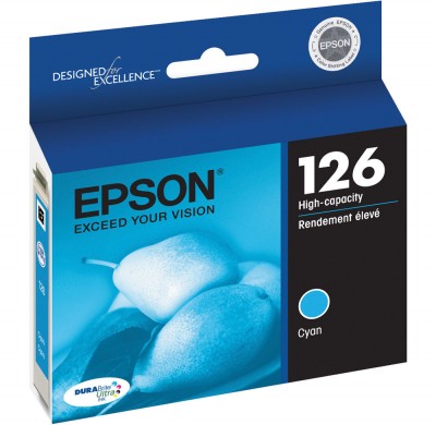 Cartouche d’encre Epson 126 cyan, haut rendement – compatible premium