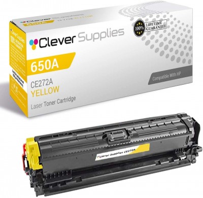 Cartouche de toner HP 650A (CE272A) jaune – compatible premium