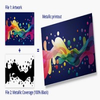 Cartes postales métallisées en relief_2