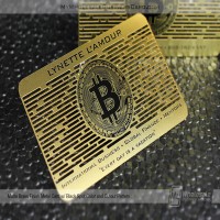 Cartes de visite en métal finition laiton_2